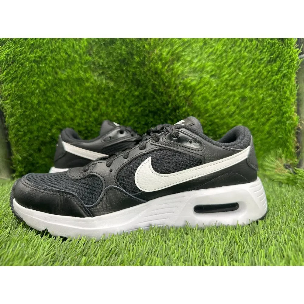 Nike Air Max SC GS CZ5358-002 Athletic Sneaker Boys 4 Black Leather Cushioned